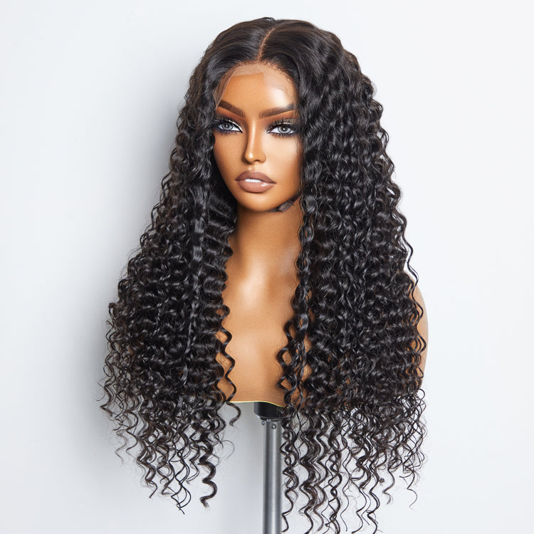 5x5 Glueless Lace Closure Wig 180% Density Deep Wave