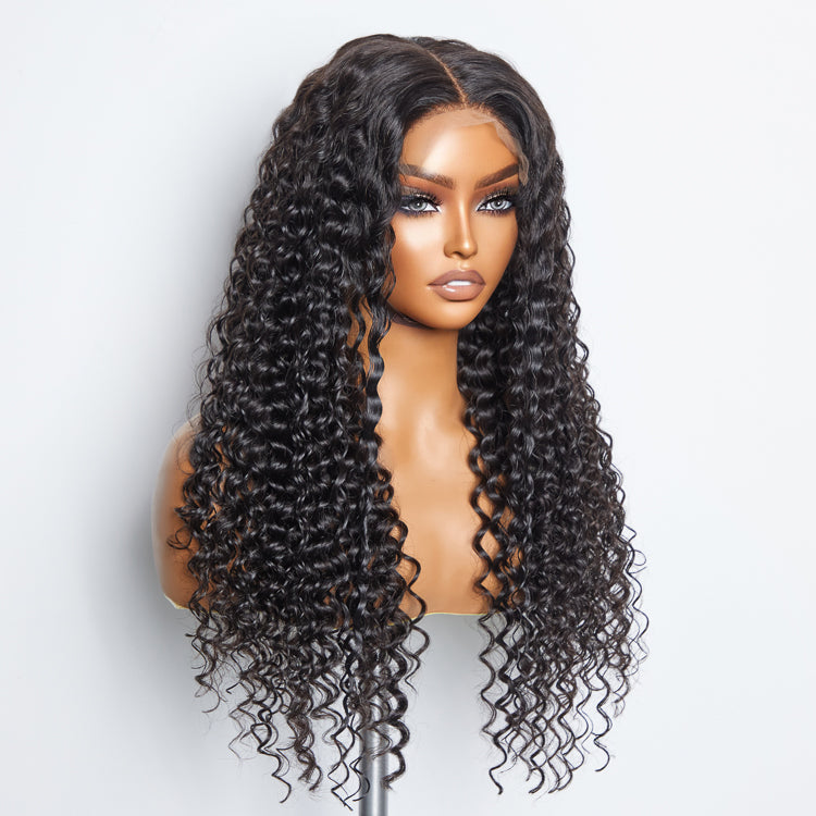 5x5 Glueless Lace Closure Wig 180% Density Deep Wave