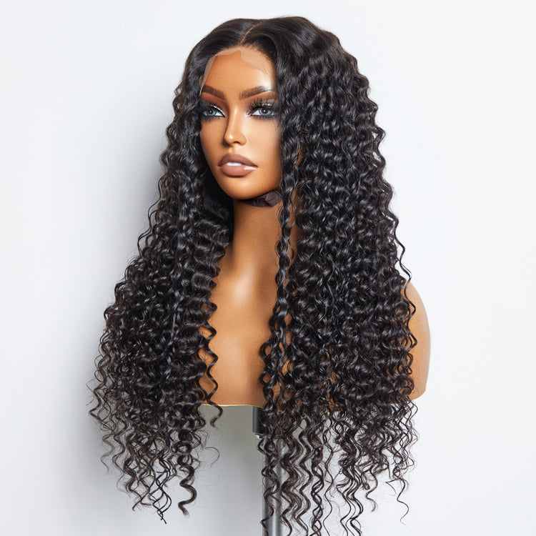 5x5 Glueless Lace Closure Wig 180% Density Deep Wave