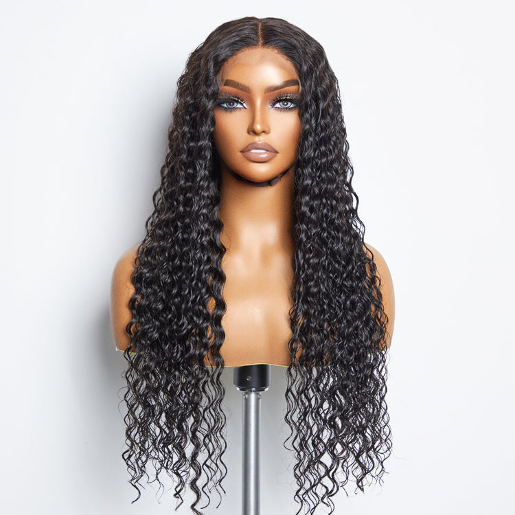 5x5 Glueless Lace Closure Wig 180% Density Deep Wave