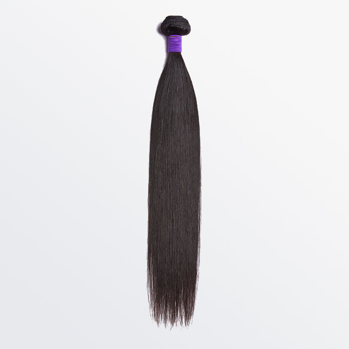 10-30 Inch 12A Premium Raw Indian Hair Straight #1B Natural Black ｜One Bundle