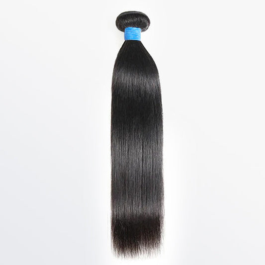 10-40 Inch Straight Virgin Brazilian Hair #1B Natural Black