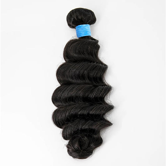 14-26 Inch Ocean Wavy Virgin Brazilian Hair #1B Natural Black